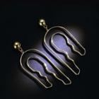 Wirework Dangle Earring Gold - One Size