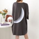 Crescent-print Oversized T-shirt