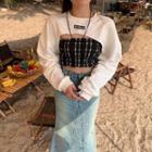 Cropped Sweatshirt / Strapless Top
