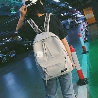 Chain-accent Canvas Backpack