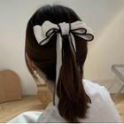 Ribbon Hair Clamp Black & White - One Size