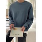 Smile-embroidered Boxy Sweatshirt In 13 Colors