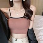 Color Block Cropped Camisole Top