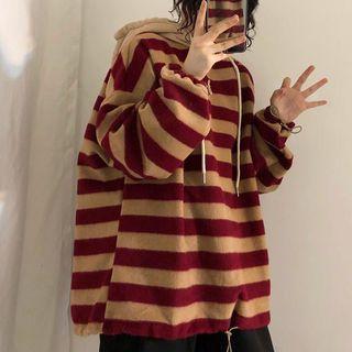 Striped Hoodie Stripe - Red - One Size