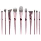 Set Of 10: Makeup Brushes 10 Pcs - Rose Gold - One Size