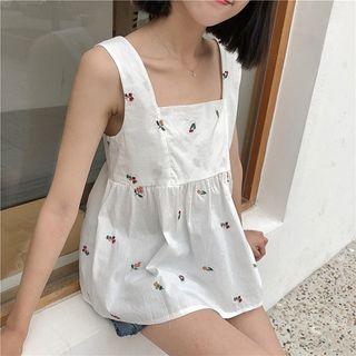 Embroidered Tank Top / Embroidered Sleeveless Dress