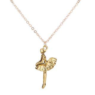 Alloy Ballet Dancer Pendant Necklace