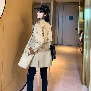Color Block Plain Coat