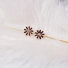 Rhinestone Daisy Dangle Earring 1 Pair - E2599 - As Shown In Figure - One Size