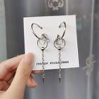 Alloy Hoop & Chain Dangle Earring 1 Pair - Long - One Size