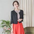 Open-front Frill-sleeve Jacket