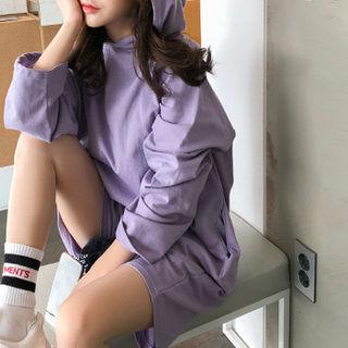 Loose-fit Hooded Pullover Dress