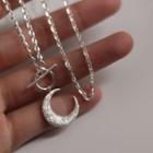 Moon Pendant Sterling Silver Necklace 1 Pc - Silver - One Size