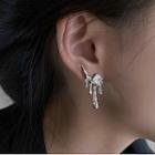 Rhinestone Melting Stainless Steel Earring 1 Pair - Silver - One Size
