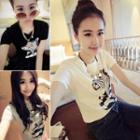 Zebra Print Short-sleeved T-shirt