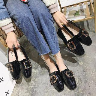 Buckled Pointed Patent Loafers