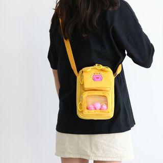 Mini Clear Panel Pocket Crossbody Bag