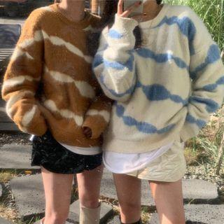 Two-tone Mohair Sweater