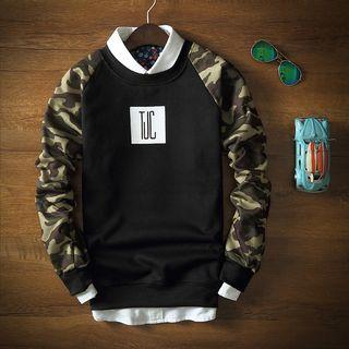 Camouflage Sleeve Pullover