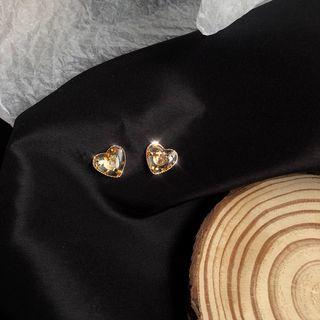 Heart Stud Earring / Heart Clip-on Earring