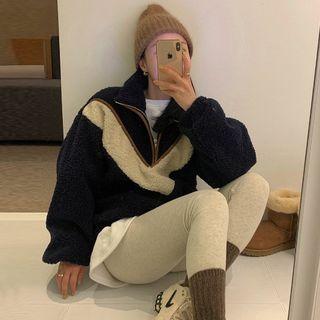 Half-zip Faux Shearling Pullover / Leggings
