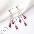 Faux Crystal Fringed Earring 1 Pair - As Shown In Figure - One Size
