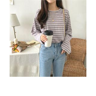 Relaxed-fit Stripe T-shirt In 9 Colors