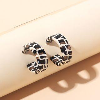 Print Acrylic Open Hoop Earring
