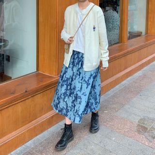 Tie-dye Midi A-line Skirt