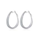Fashion Simple Braided Earrings Silver - One Size
