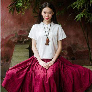 Chinese Frog Button Short-sleeve Top