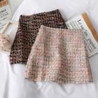 Woolen Mini Pencil Skirt