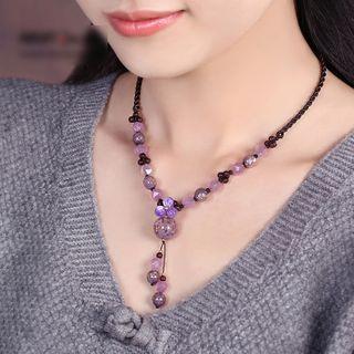 Gemstone Pendant Y Necklace