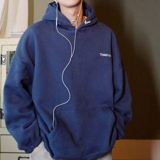 Letter Embroidered Oversize Hoodie