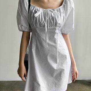 Two-way Tie-neck Mini Empire Dress