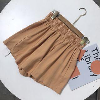 Plain Loose-fit Shorts Tangerine - One Size