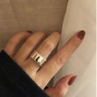 Sterling Silver Open Ring J247 - Gold - One Size