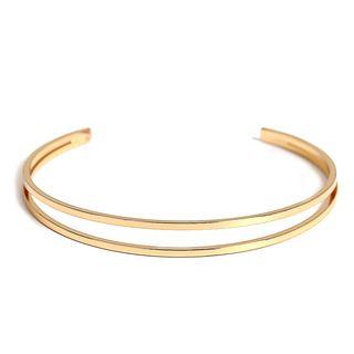 Alloy Open Bangle 0346 - Gold - One Size