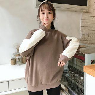 Mock-neck Heart Sweatshirt