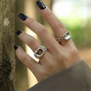 Textured Sterling Silver Open Ring