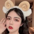 Chenille Sheep Horn Face Wash Headband
