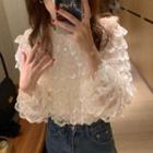 Lace Layered Blouse Almond - One Size