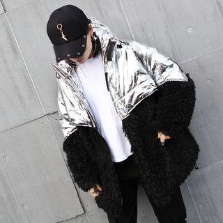 Hooded Zip Padded Jacket Black - One Size