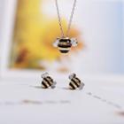 925 Sterling Silver Bee Pendant Necklace 1 Pc - 925 Sterling Silver Bee Pendant Necklace - One Size