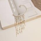 Alloy Fringed Earring 1 Pc - Gold - One Size