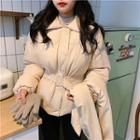 Padded Button Jacket Almond - One Size
