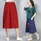 Applique Midi Skirt