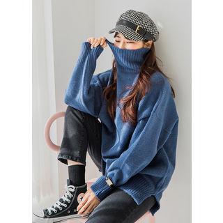 Tall Size Boxy Turtleneck Sweater