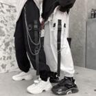 Couple Matching Side Pocket Chain Accent Cargo Joggers