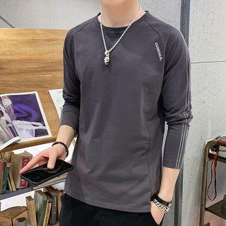 Long-sleeve Contrast Stitching T-shirt